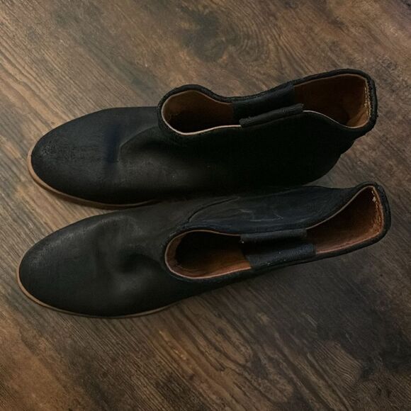 NWOB Rag & Bone Black Waxy Calf Suede Holly Ankle Boots SIze 38 - Picture 5 of 9